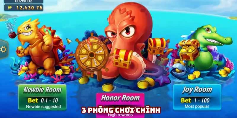 Bắn cá Mega Fishing: Làm chủ chiến lược, tối ưu lợi nhuận 3 phòng ban bắn cá theo từng cấp độ